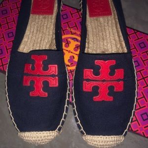 NEW!! TORY BURCH weston espadrille canvas